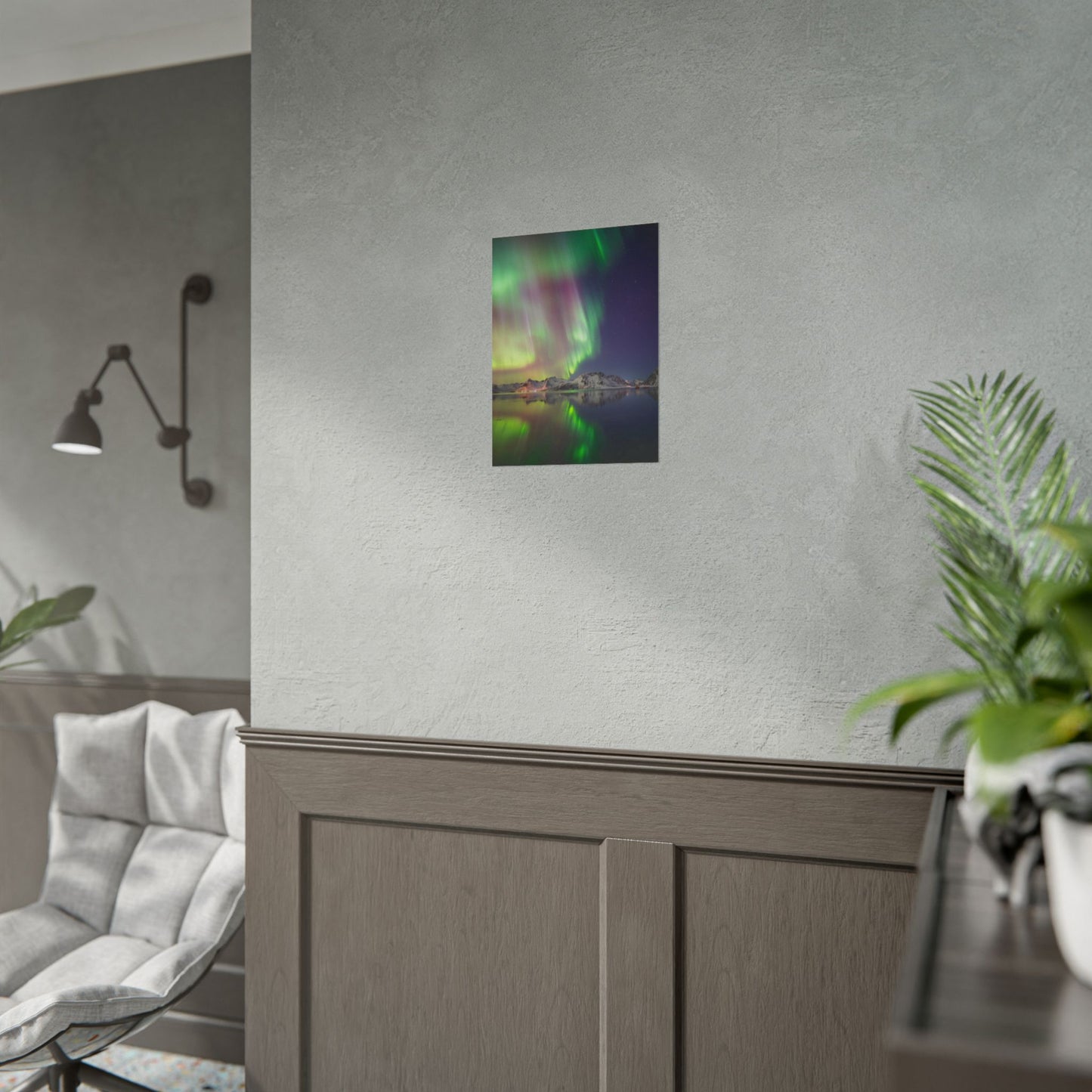 Aurora Lofoten Night Scene